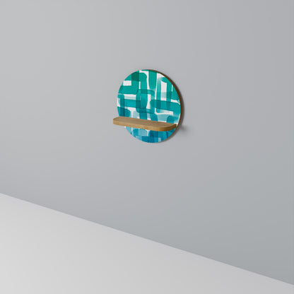 TURQUOISE RECTANGLES Prateleira Artística