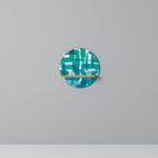 TURQUOISE RECTANGLES Prateleira Redonda Decorativa em Efeito Carvalho
