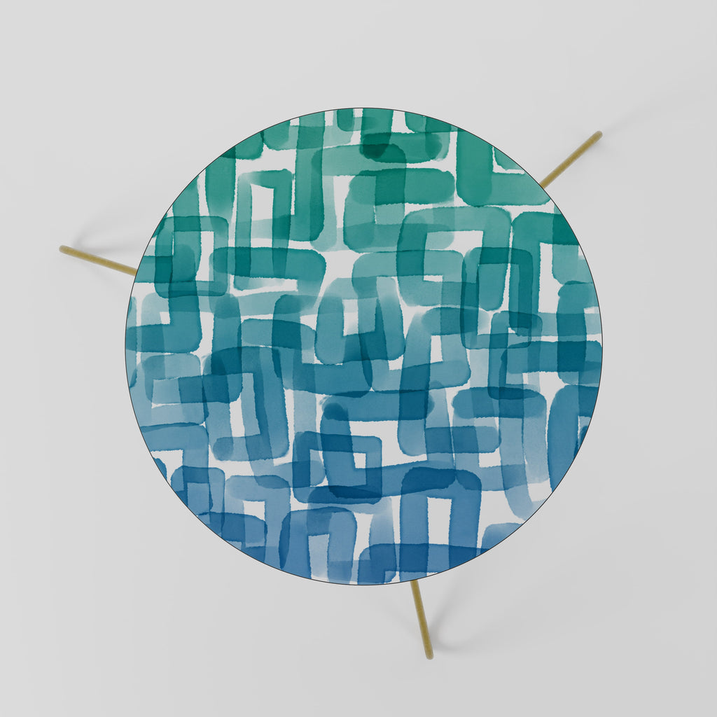 TURQUOISE RECTANGLES Mesa de Centro 60