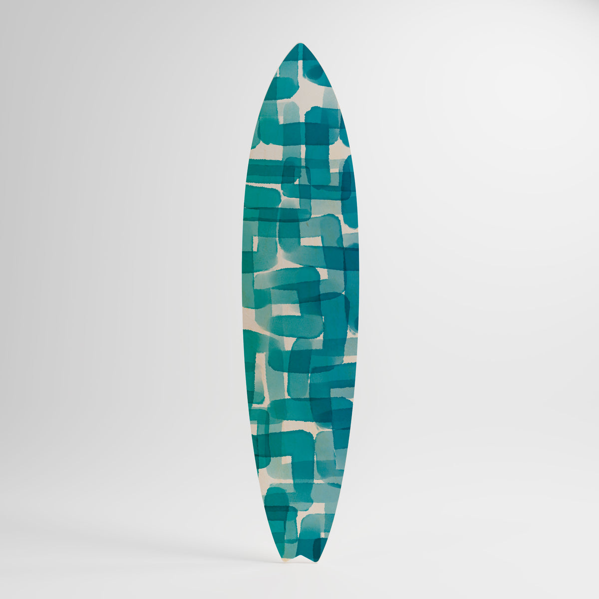 TURQUOISE RECTANGLES Painel Decorativo Prancha de Surf