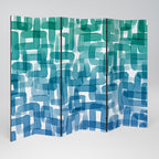 TURQUOISE RECTANGLES Biombo de 6 Painéis