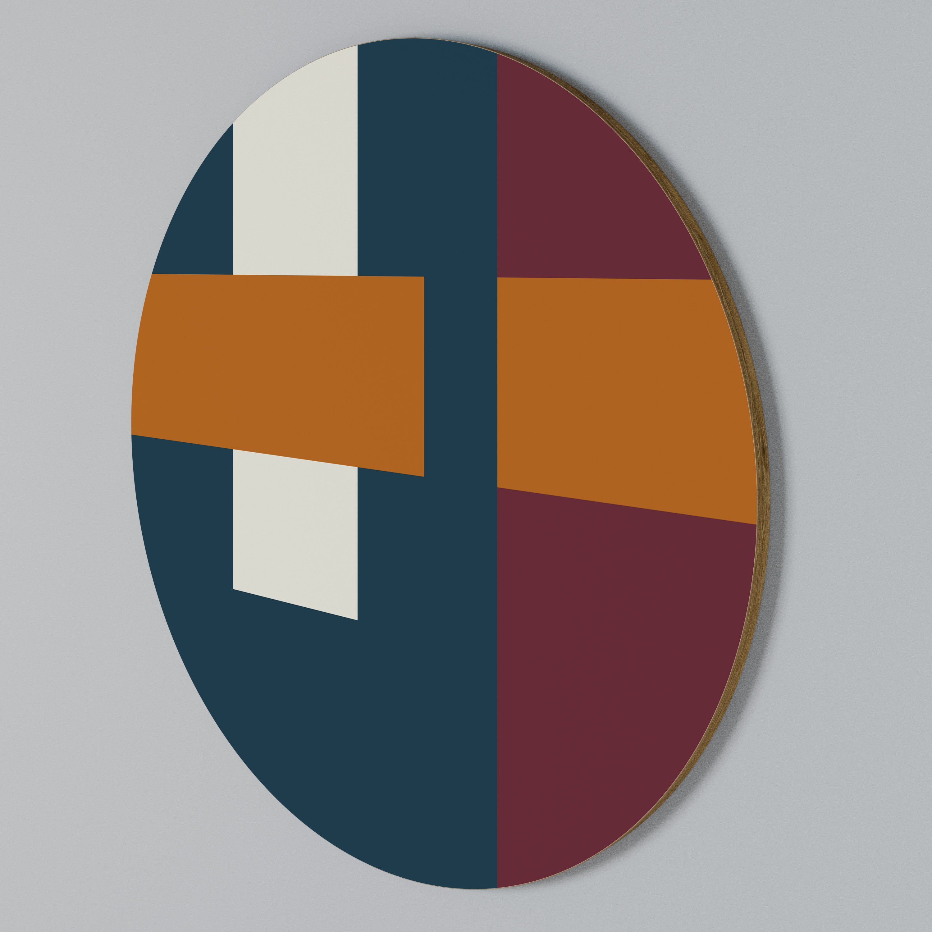 GEOMETRIC MELANCHOLY Round Wall Art