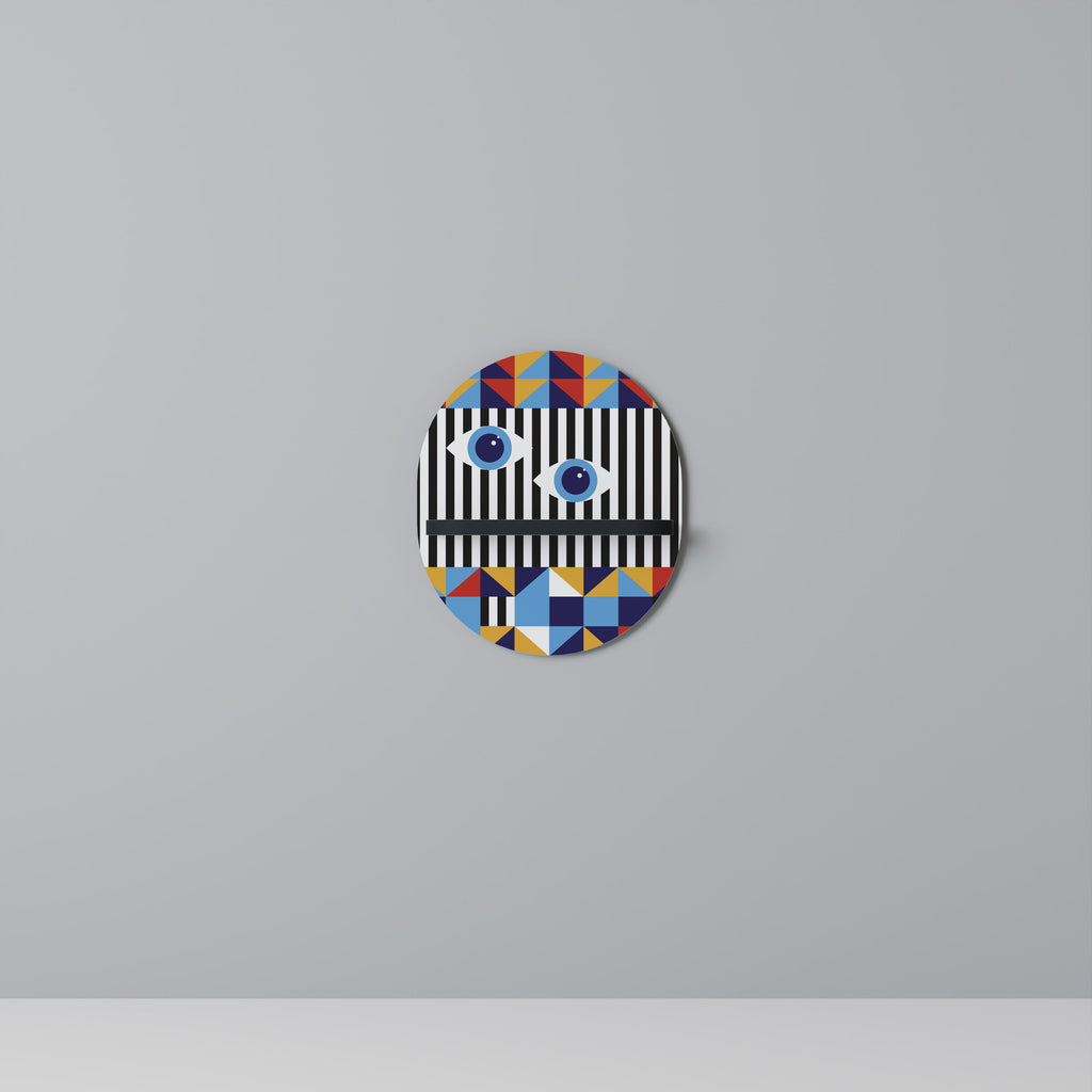 ABSTRACTION AND GEOMETRY Prateleira Oval Decorativa em Acabamento Preto