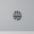 ABSTRACTION AND GEOMETRY Prateleira Oval Decorativa em Acabamento Preto