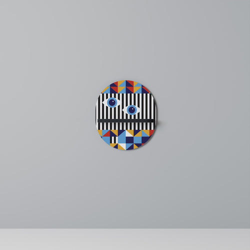 ABSTRACTION AND GEOMETRY Prateleira Oval Decorativa em Acabamento Preto