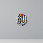 ABSTRACTION AND GEOMETRY Prateleira Oval Decorativa em Efeito Carvalho