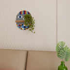 ABSTRACTION AND GEOMETRY Prateleira Oval Decorativa em Efeito Carvalho