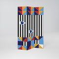 ABSTRACTION AND GEOMETRY Biombo Decorativo de 3 Painéis