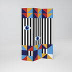 ABSTRACTION AND GEOMETRY Biombo Decorativo de 3 Painéis