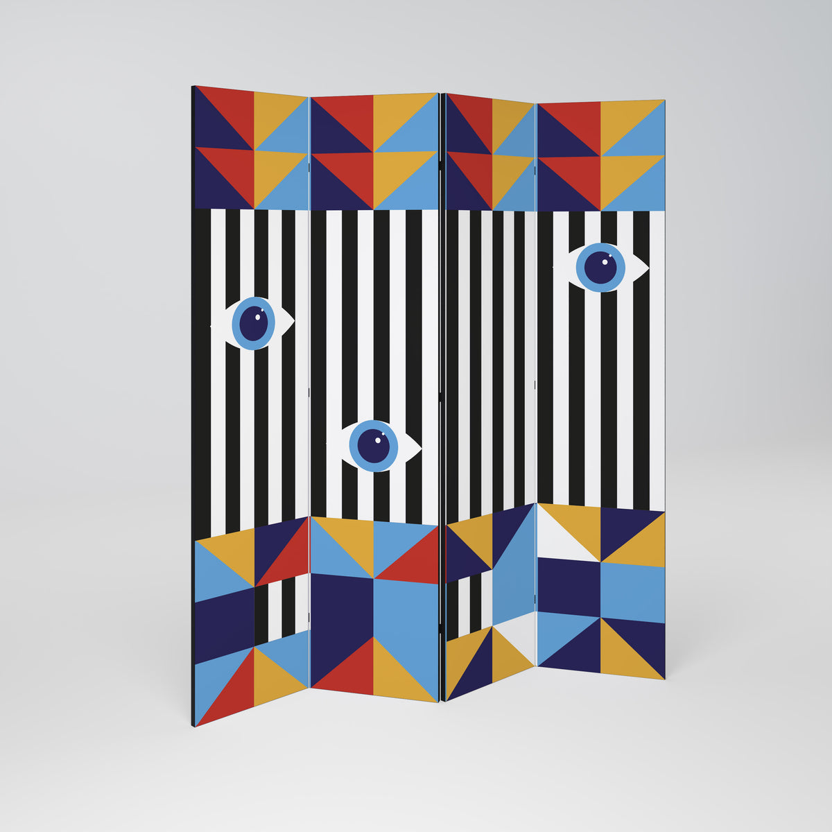 ABSTRACTION AND GEOMETRY Biombo de 4 Painéis