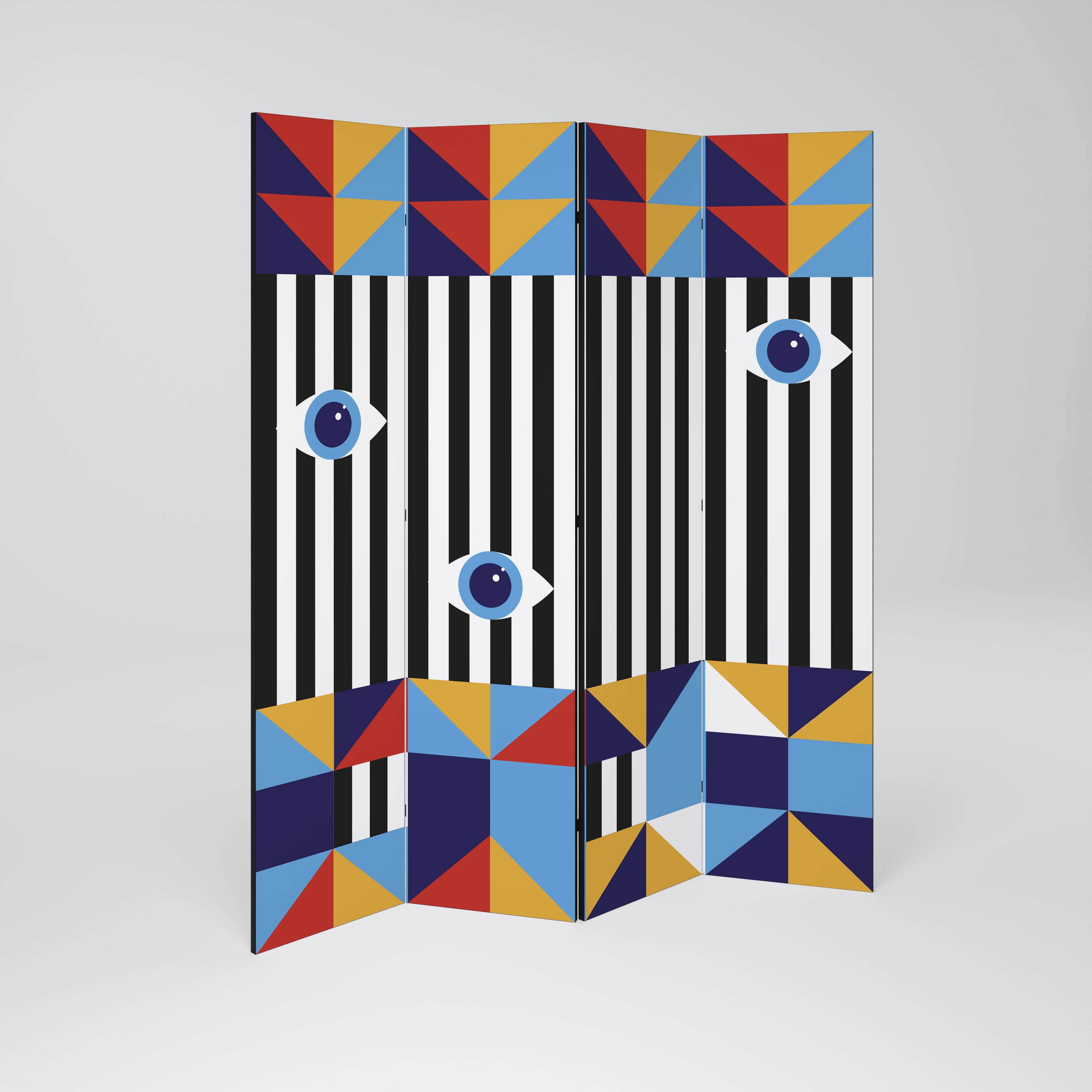 ABSTRACTION AND GEOMETRY Biombo de 4 Painéis