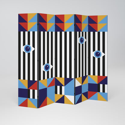 ABSTRACTION AND GEOMETRY Biombo de 5 Painéis