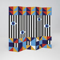ABSTRACTION AND GEOMETRY Decorative 5-Panel Room Divider