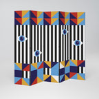 ABSTRACTION AND GEOMETRY Decorative 5-Panel Room Divider