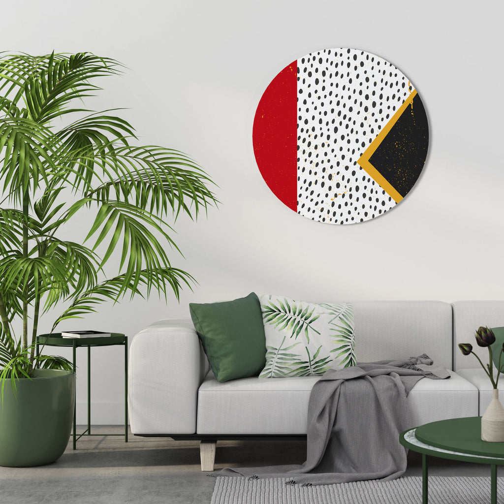BOLD RETRO REVERIE Round Wall Art