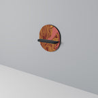 FLOATING THOUGHTS Prateleira Oval Decorativa em Acabamento Preto