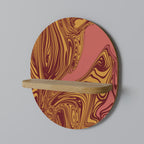 FLOATING THOUGHTS Prateleira Oval Decorativa em Efeito Carvalho