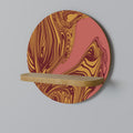 FLOATING THOUGHTS Prateleira Redonda Decorativa em Efeito Carvalho