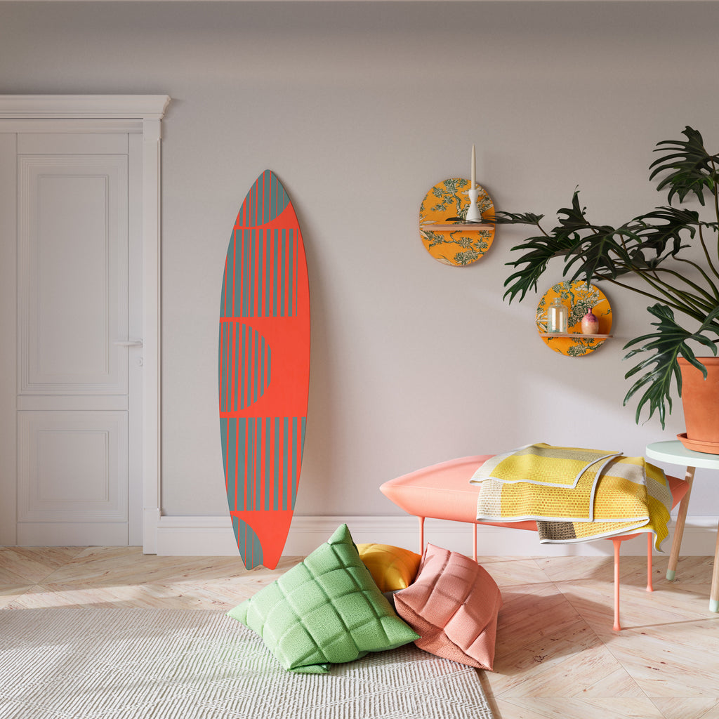 RISING GEOMETRY STARS Painel Decorativo Prancha de Surf