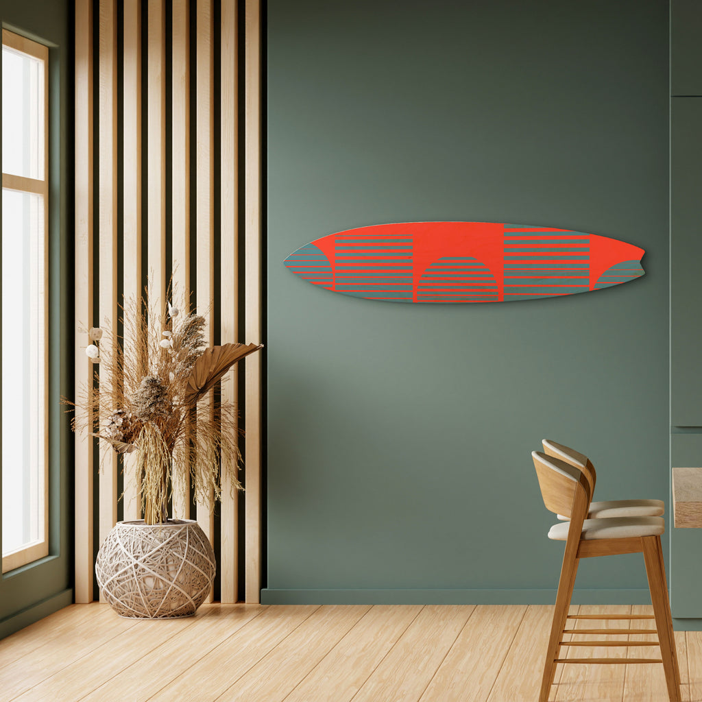 RISING GEOMETRY STARS Painel Decorativo Prancha de Surf