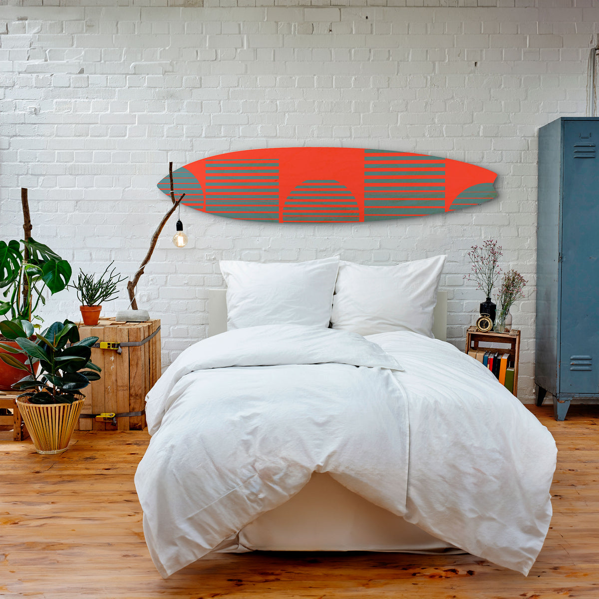 RISING GEOMETRY STARS Painel Decorativo Prancha de Surf