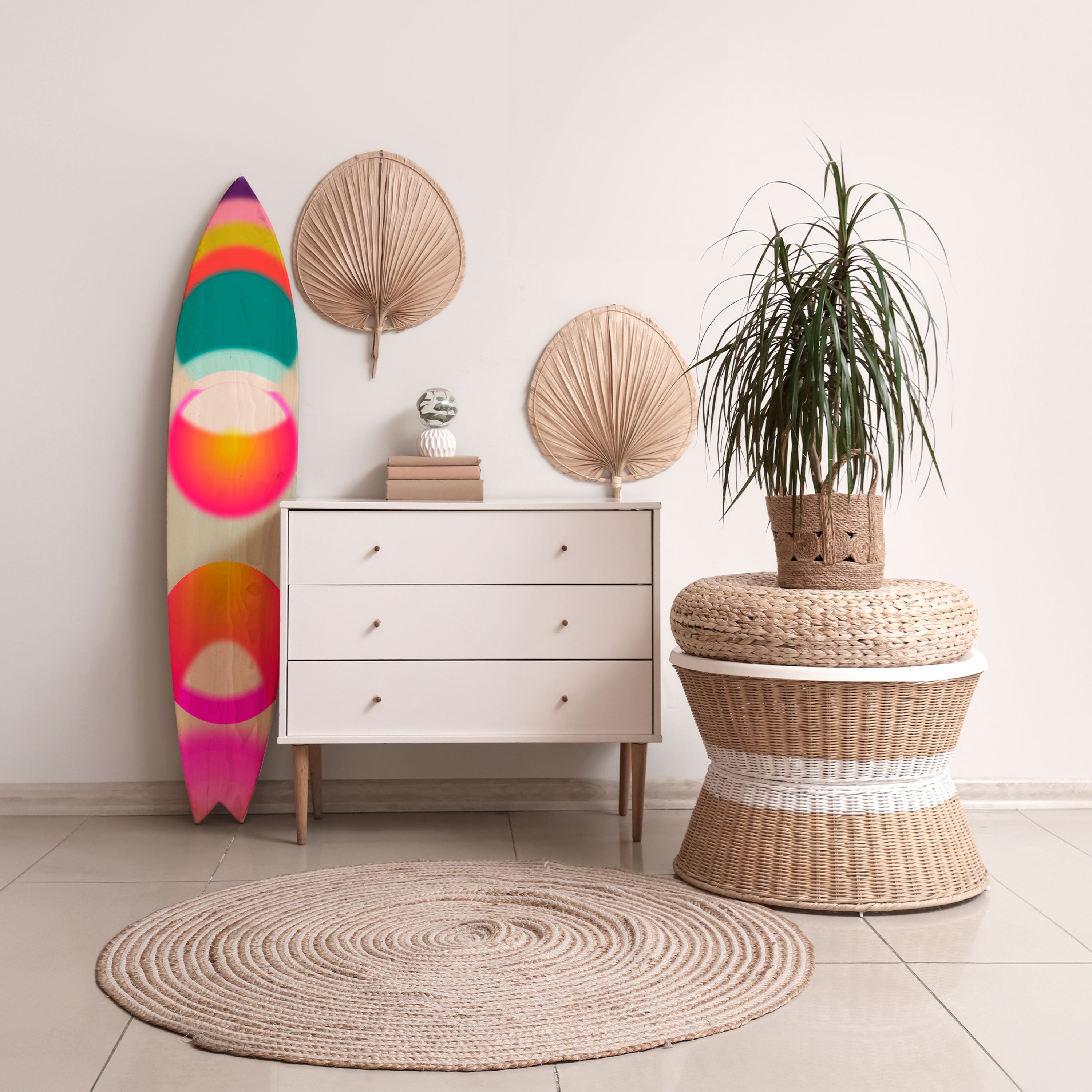 SYMPHONY OF COLORS Painel Decorativo Prancha de Surf