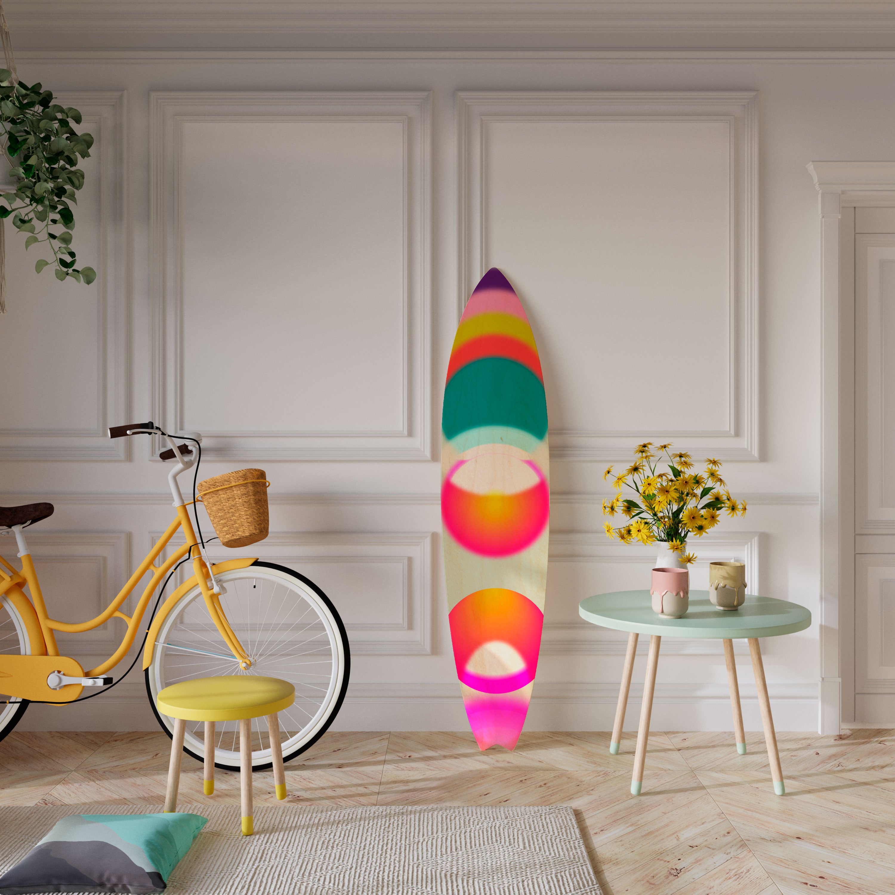 SYMPHONY OF COLORS Painel Decorativo Prancha de Surf