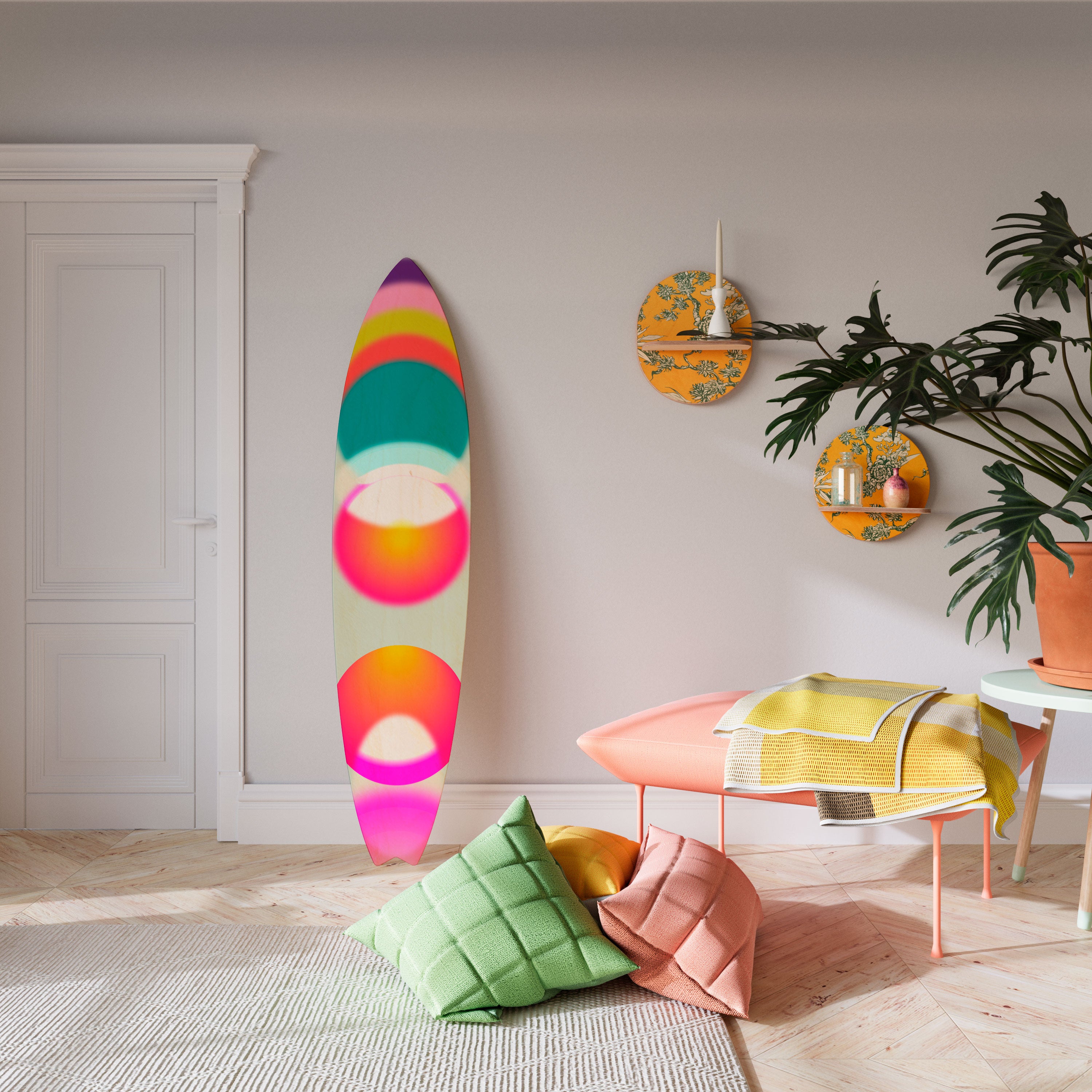 SYMPHONY OF COLORS Painel Decorativo Prancha de Surf