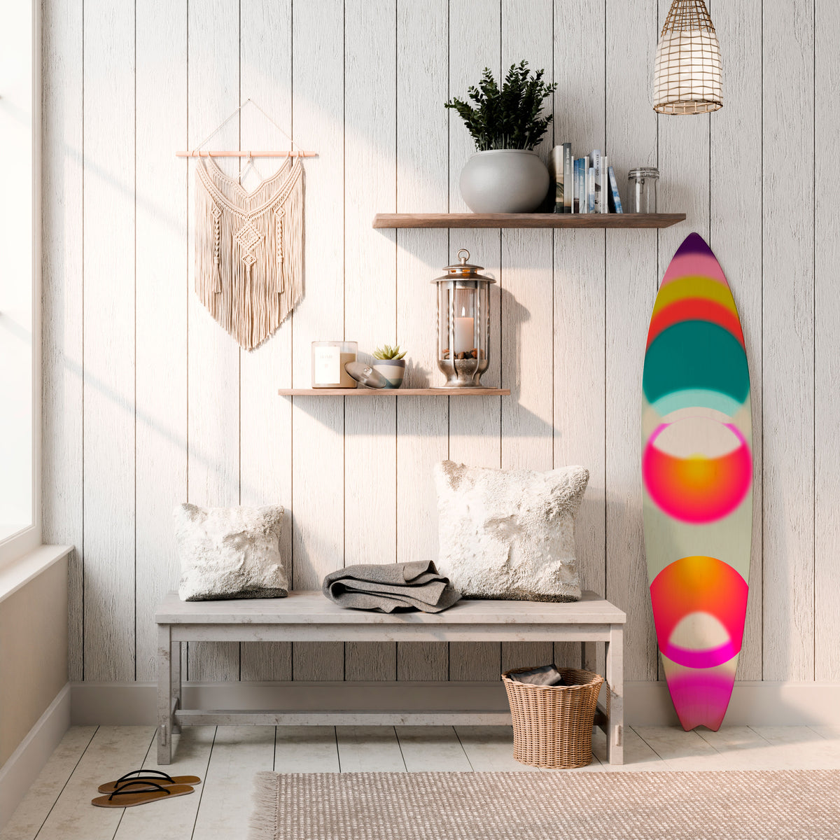 SYMPHONY OF COLORS Painel Decorativo Prancha de Surf