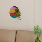 RAINBOW TIME Prateleira Oval Decorativa em Efeito Carvalho