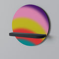 RAINBOW TIME Prateleira Redonda Decorativa em Acabamento Preto