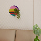 RAINBOW TIME Prateleira Redonda Decorativa em Acabamento Preto