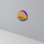 RAINBOW TIME Prateleira Redonda Decorativa em Efeito Carvalho