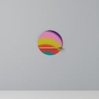 RAINBOW TIME Prateleira Redonda Decorativa em Efeito Carvalho