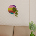 RAINBOW TIME Prateleira Redonda Decorativa em Efeito Carvalho