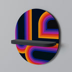 BLINDED BY THE LIGHTS Prateleira Oval Decorativa em Acabamento Preto