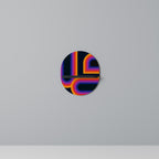 BLINDED BY THE LIGHTS Prateleira Oval Decorativa em Acabamento Preto