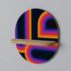 BLINDED BY THE LIGHTS Prateleira Oval Decorativa em Efeito Carvalho