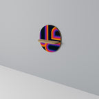 BLINDED BY THE LIGHTS Prateleira Oval Decorativa em Efeito Carvalho