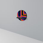 BLINDED BY THE LIGHTS Round Art Shelf In Black Finish