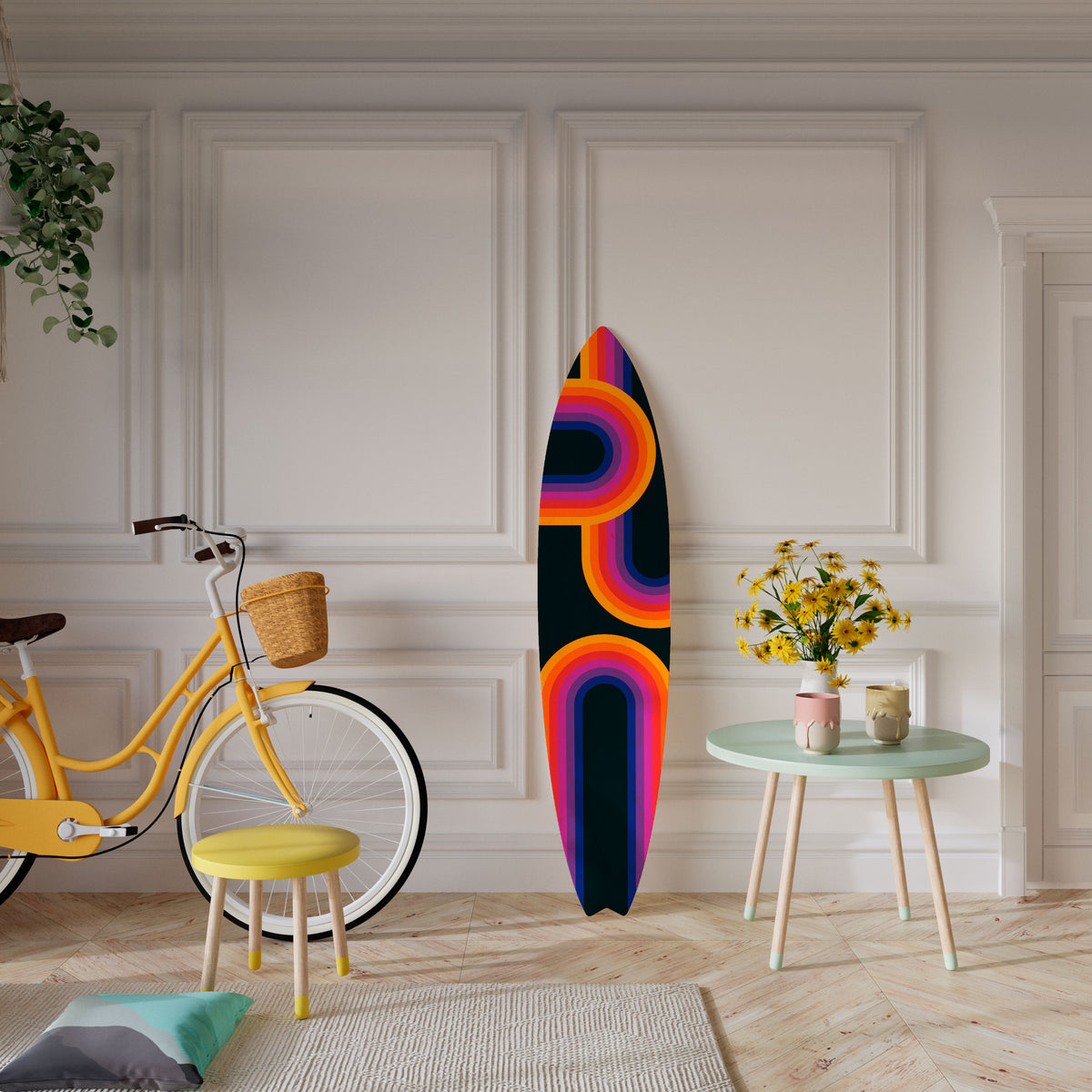 BLINDED BY THE LIGHTS Painel Decorativo Prancha de Surf