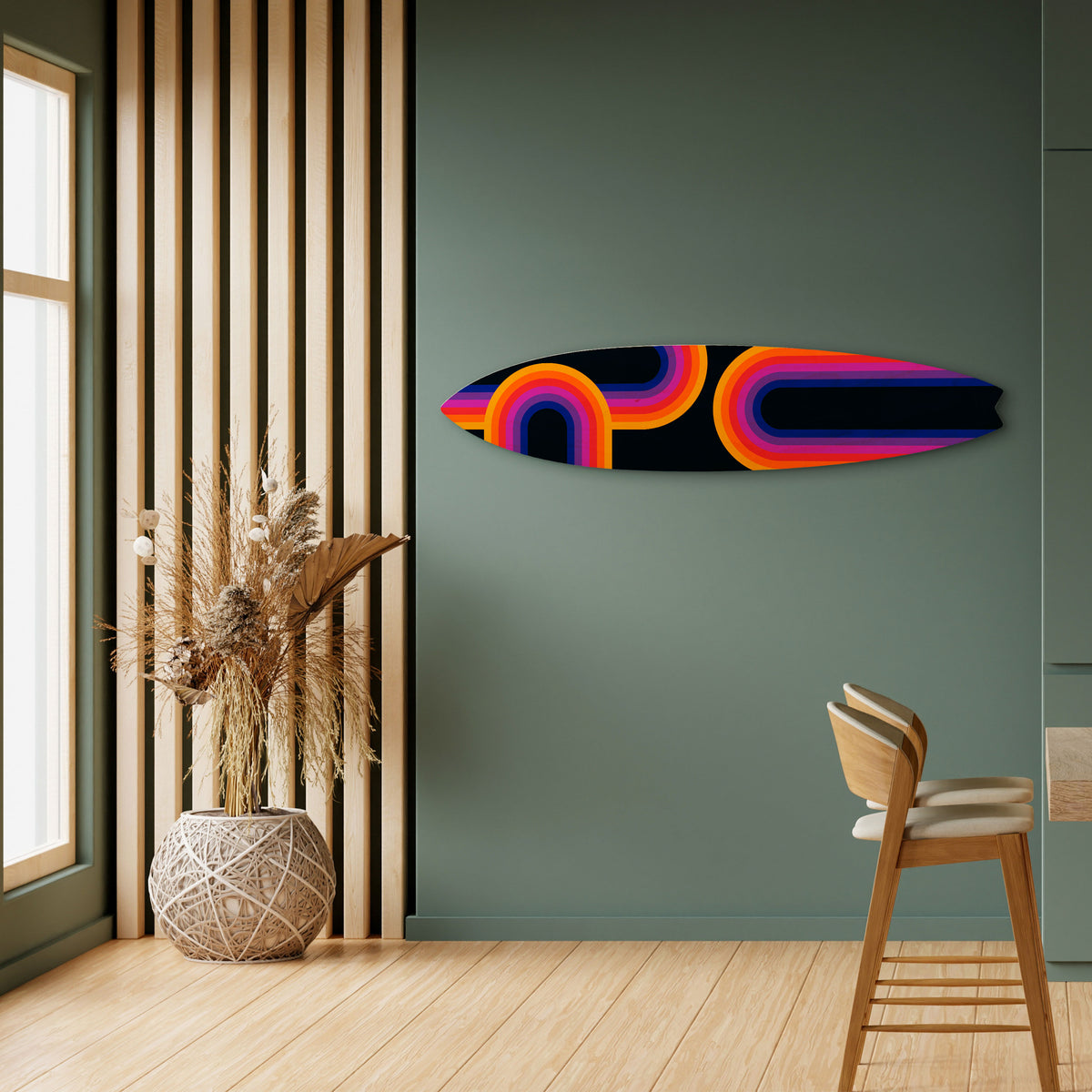 BLINDED BY THE LIGHTS Painel Decorativo Prancha de Surf