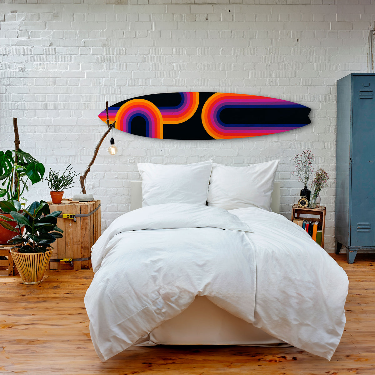 BLINDED BY THE LIGHTS Painel Decorativo Prancha de Surf