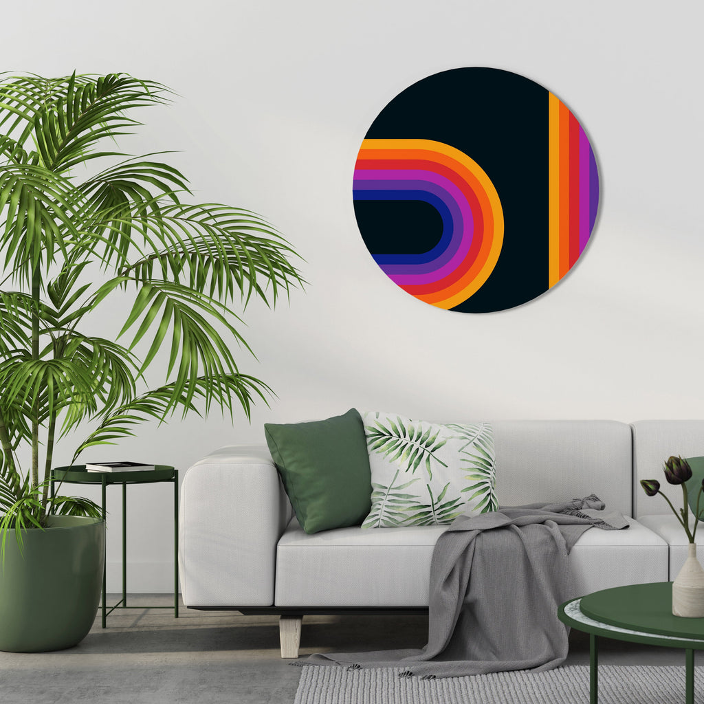 BLINDED BY THE LIGHTS Round Wall Art