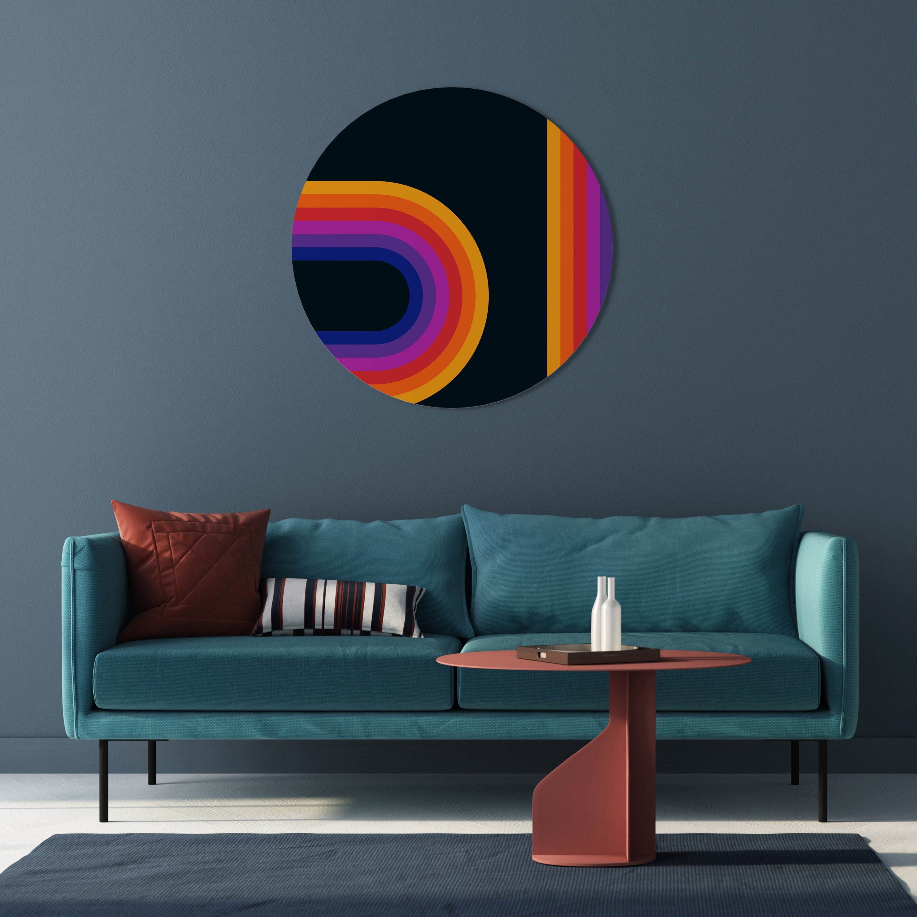 BLINDED BY THE LIGHTS Round Wall Art