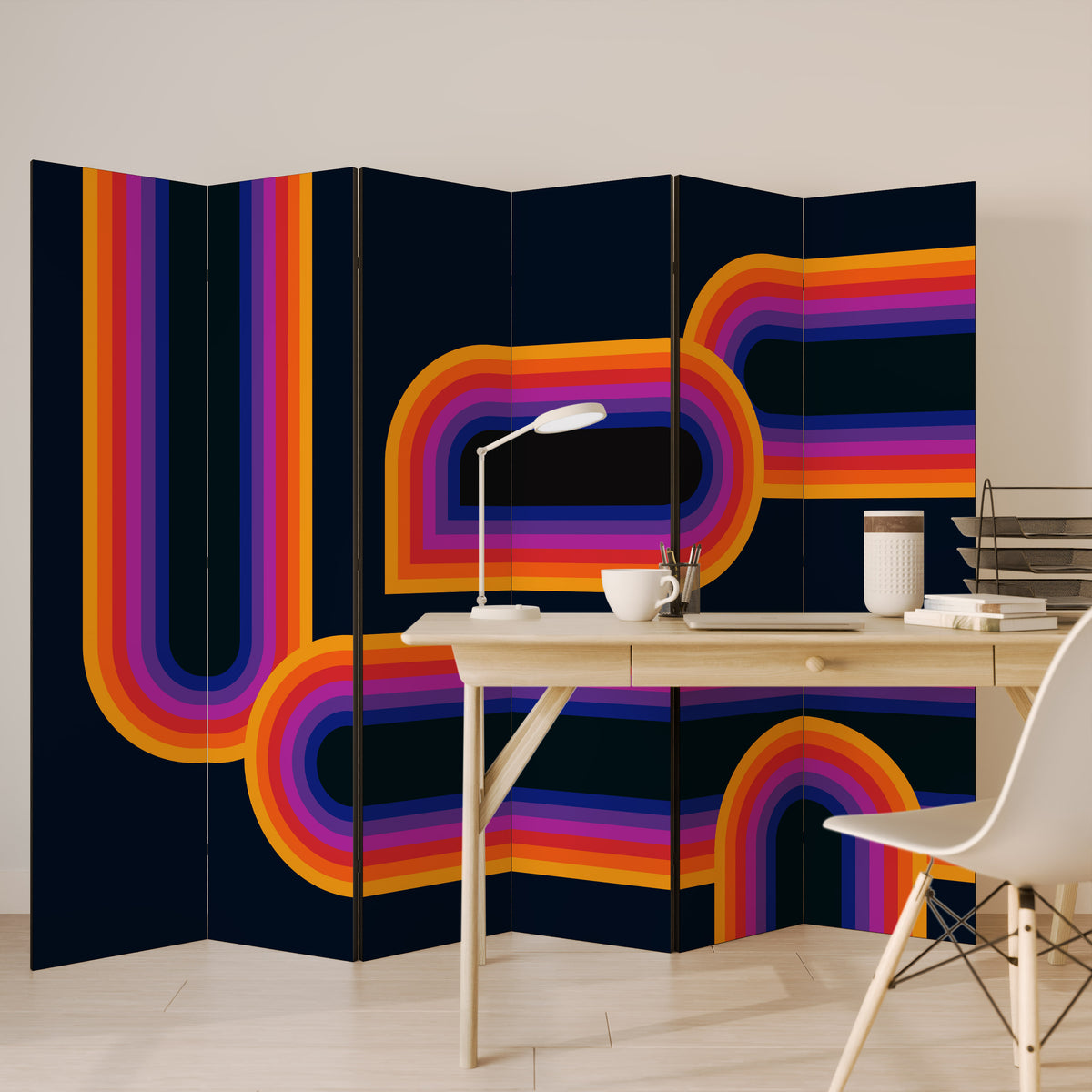 BLINDED BY THE LIGHTS 6-Panel Room Divider