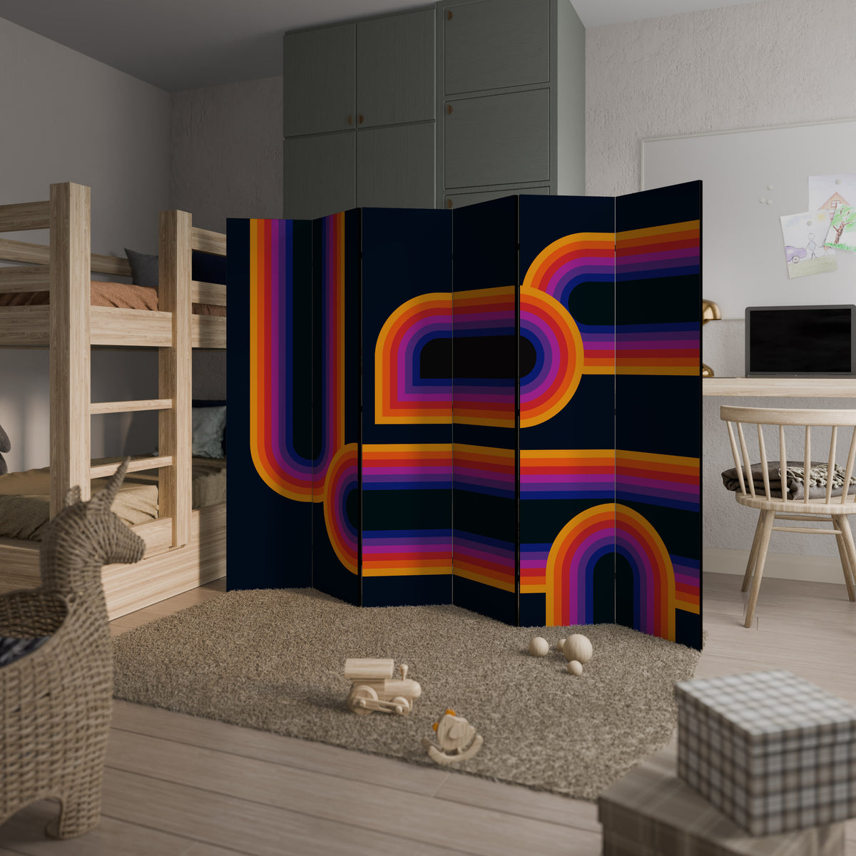 BLINDED BY THE LIGHTS 6-Panel Room Divider