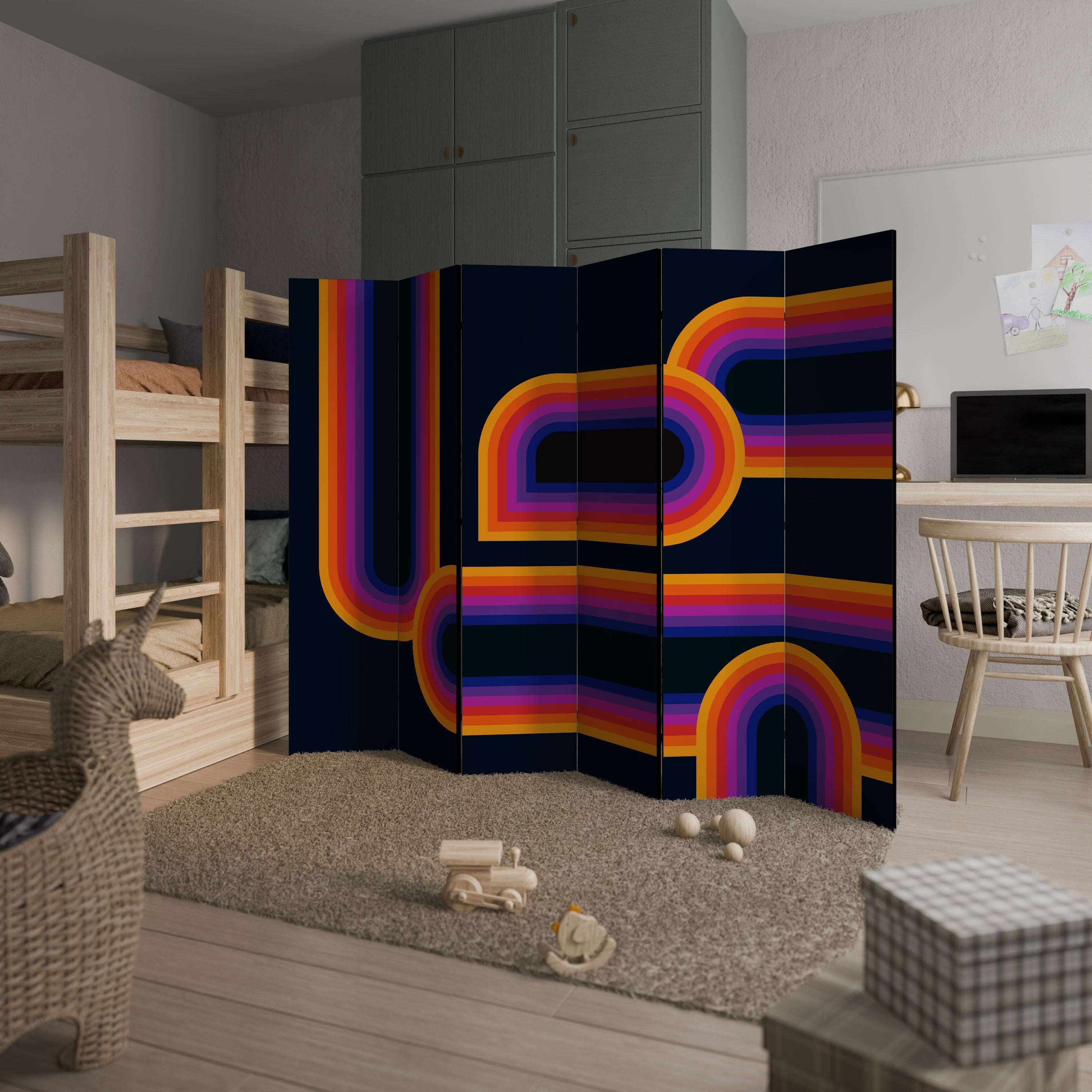 BLINDED BY THE LIGHTS Biombo Decorativo de 6 Painéis