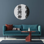 BOLD LINEAR DANCE Round Wall Art
