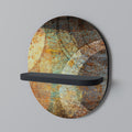 ANTIQUE AURA Prateleira Oval Decorativa em Acabamento Preto